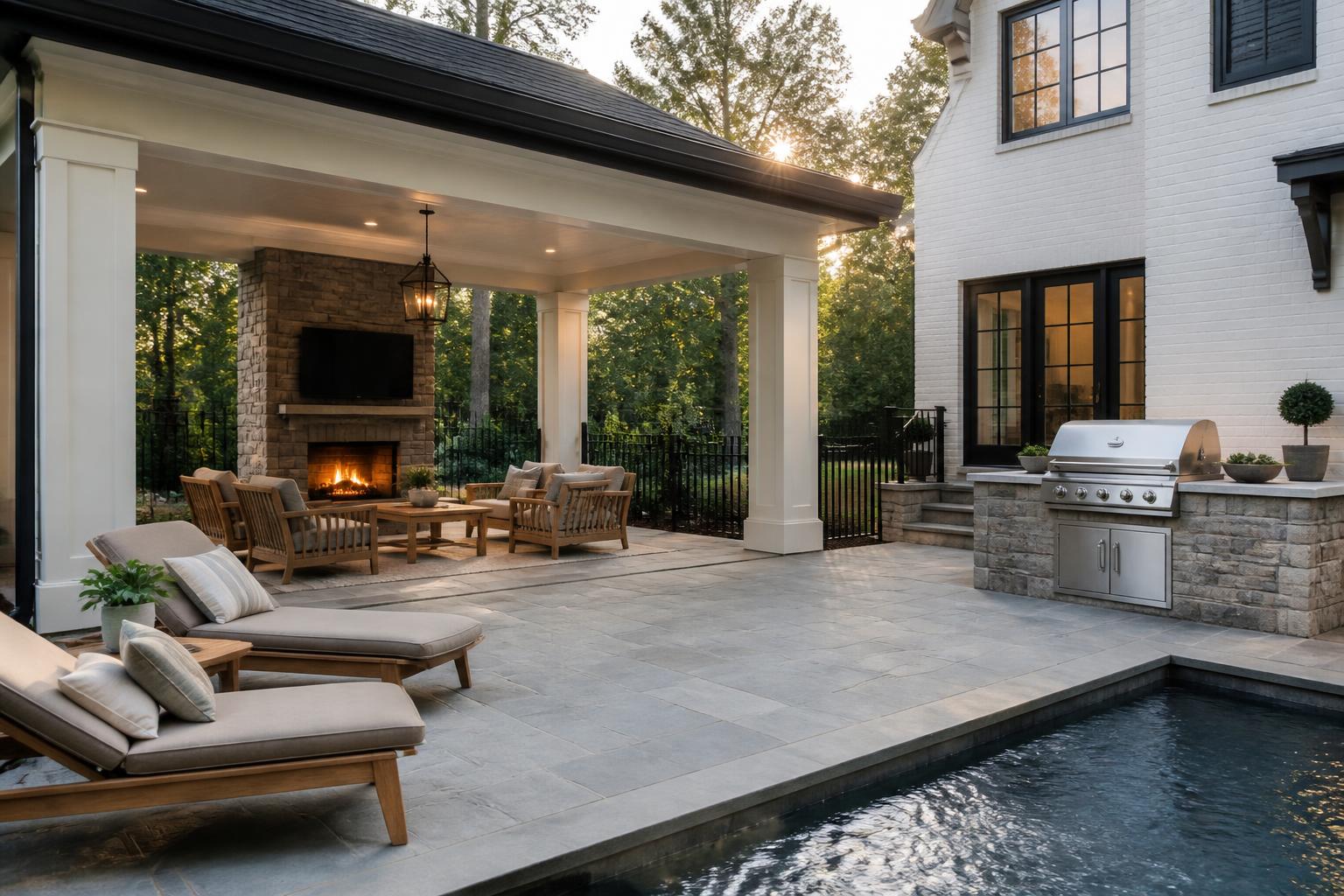 Backyard Outdoor Living Oasis - After